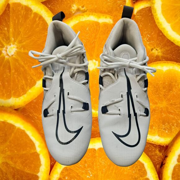 Nike‎ Alpha High Top White With Black Football Cleats Size 8.5 - Picture 3 of 10